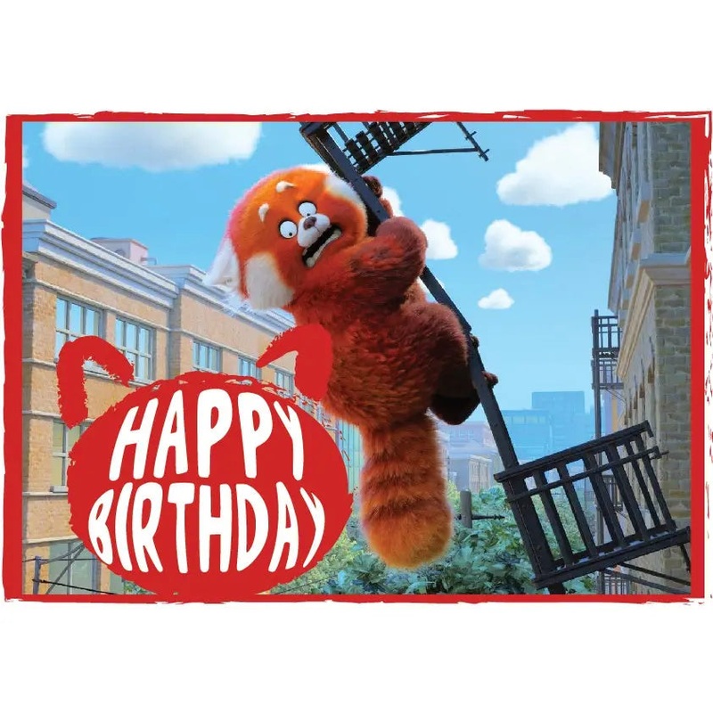 Turning Red Edible Cake Image - A4 Size