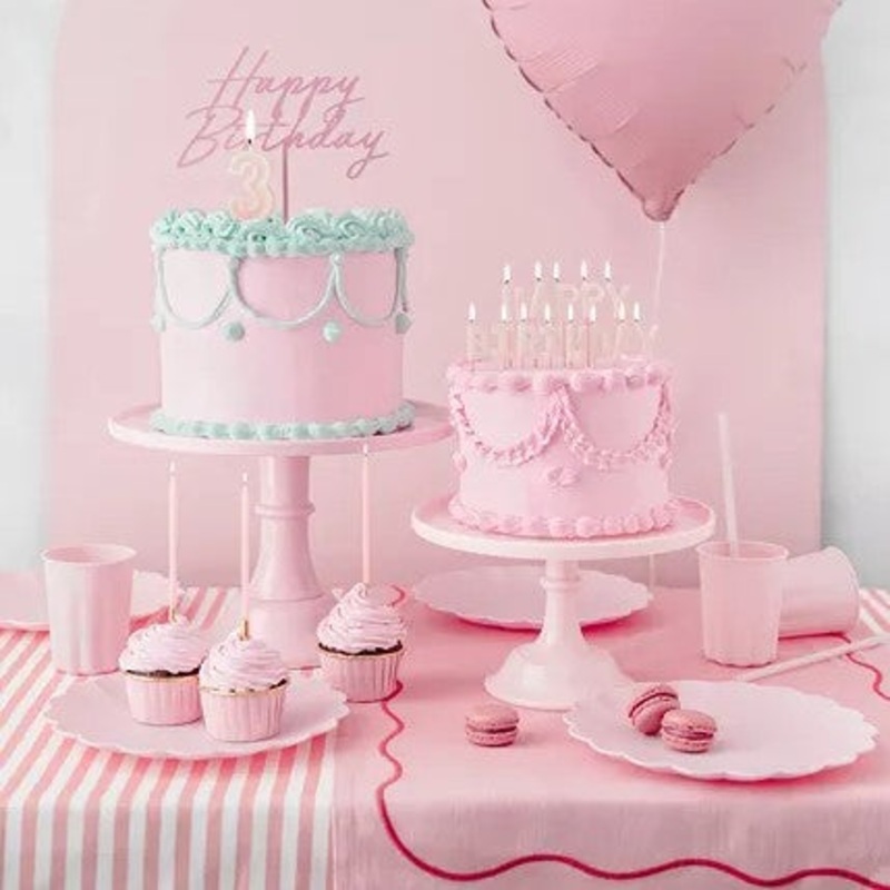 Cake Stand 24-14.5 cm, light pink