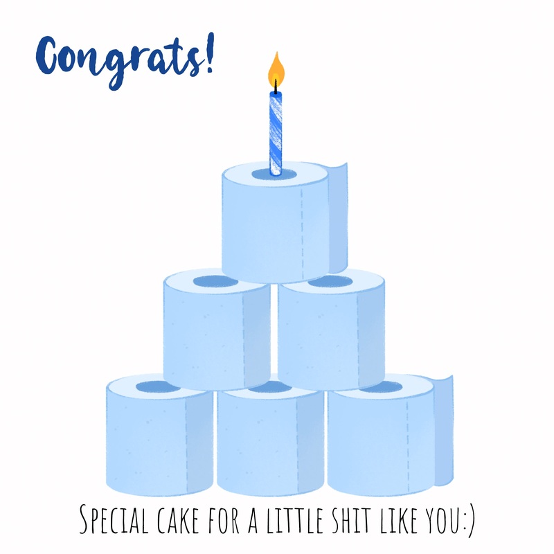 Congrats Toilet Paper Cake