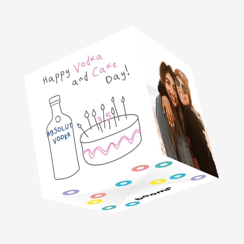 Happy Vodka And Cake 35th Day Confetti-exploding Greetings Card