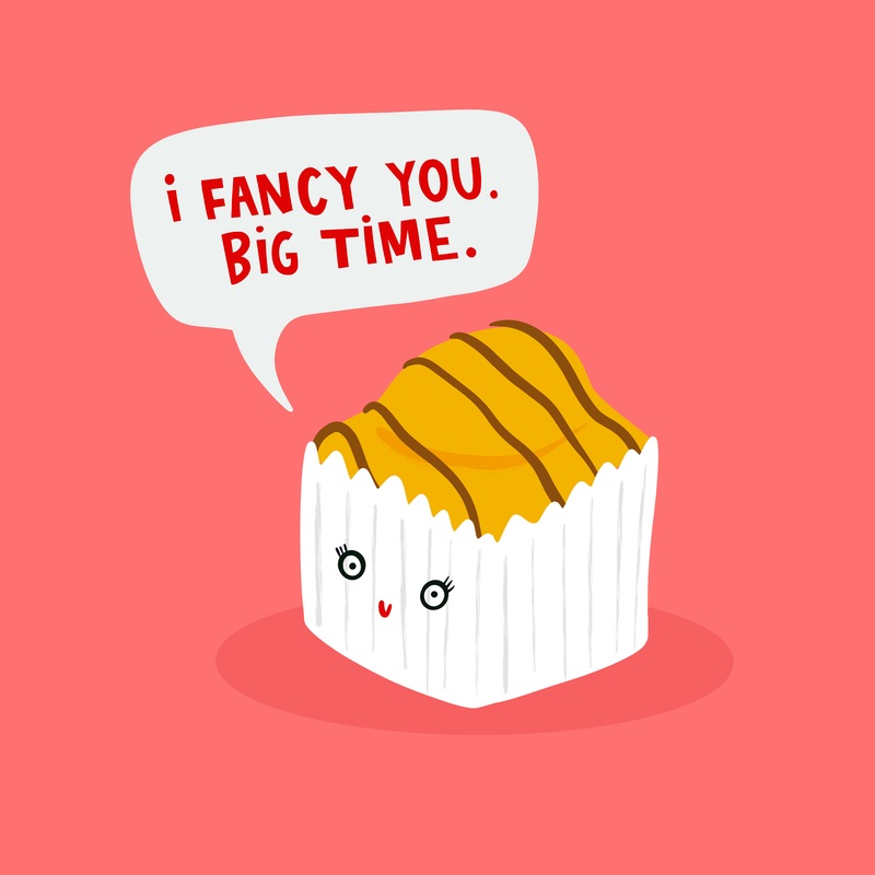 I Fancy You Cute French Fancy Cake Love Card