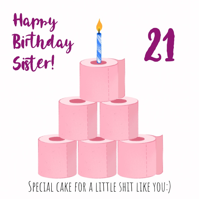 Special Cake Happy 21st Birthday Sister