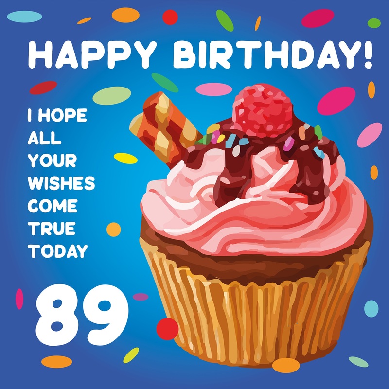 Sweet Cupcake Happy 89th Birthday