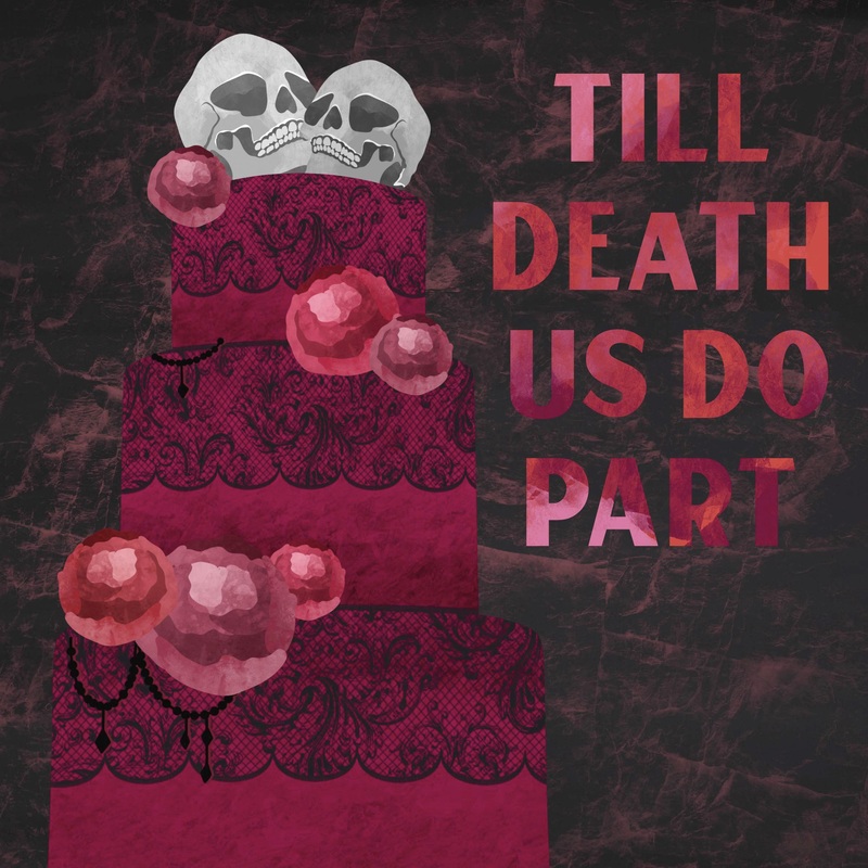 Wedding Day Till Death Us Do Part Giant Cake With Skulls