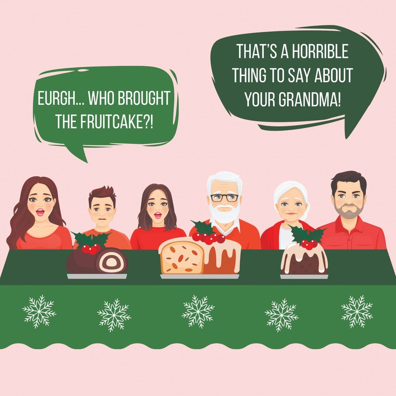 Who Brought The Fruitcake? Christmas Card