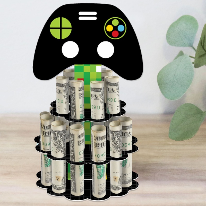 Game Zone - DIY Pixel Video Game Party or Birthday Party Money Holder Gift - Cash Cake