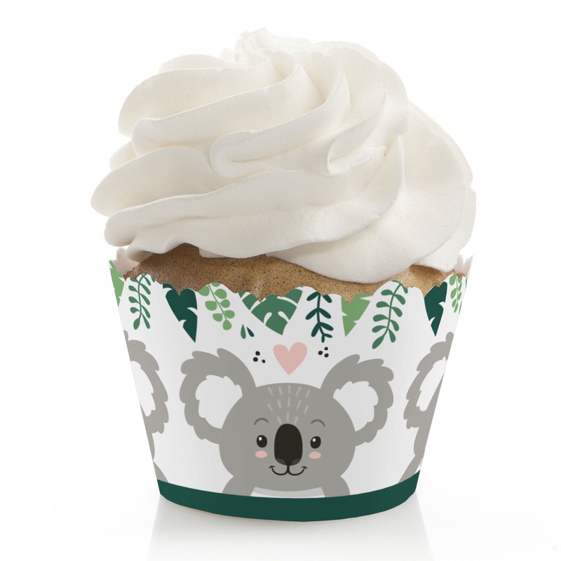 Koala Cutie - Bear Birthday Party and Baby Shower Decorations - Party Cupcake Wrappers - Set of 12