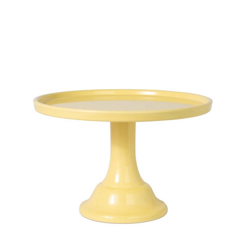 SMALL DAISY YELLOW MELAMINE CAKE STAND