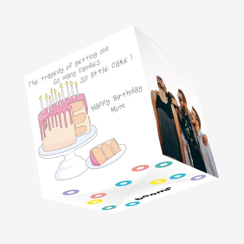 So Many Candles So Little Cake Happy Birthday Mum Confetti-exploding Greetings Card