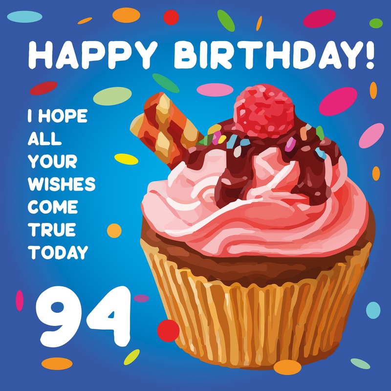 Sweet Cupcake Happy 94th Birthday