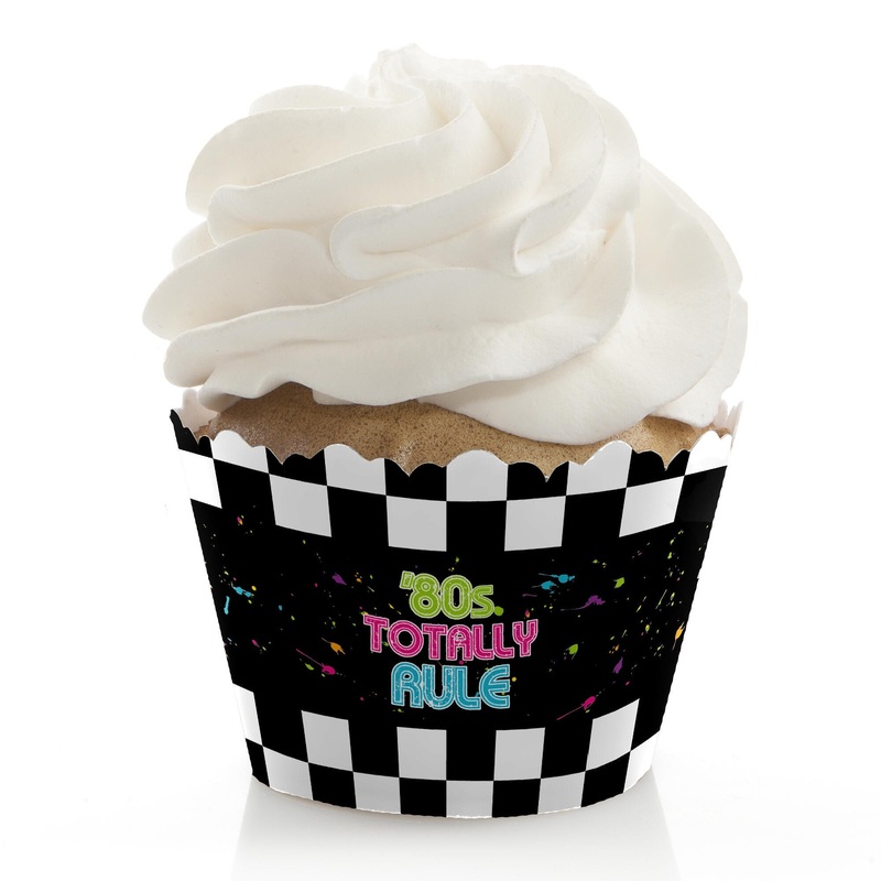 80's Retro - Totally 1980s Party Decorations - Party Cupcake Wrappers - Set of 12