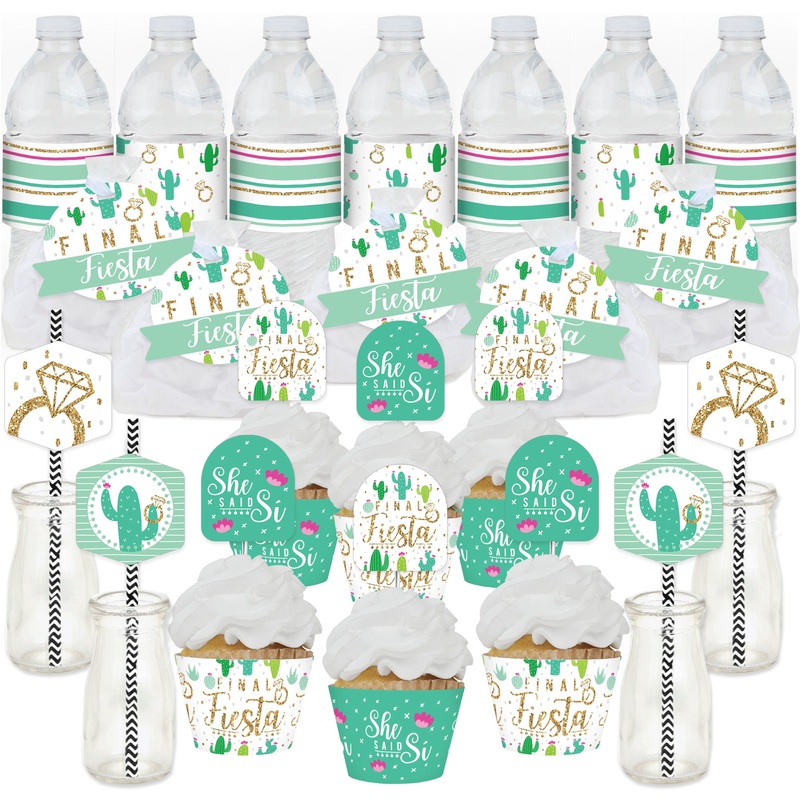 Final Fiesta - Last Fiesta Bachelorette Party Favors and Cupcake Kit - Fabulous Favor Party Pack - 100 Pieces