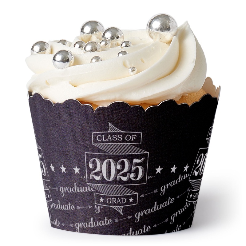 Graduation Cheers - 2025 Graduation Decorations - Party Cupcake Wrappers - Set of 12