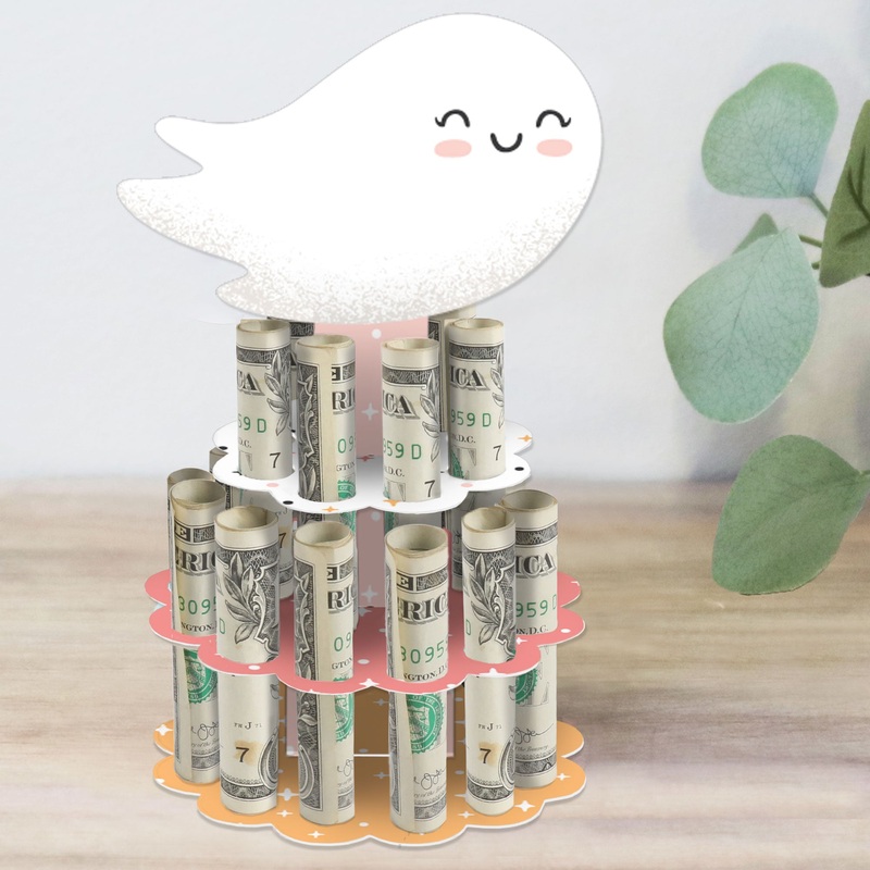 Pastel Halloween - DIY Pink Pumpkin Party Money Holder Gift - Cash Cake