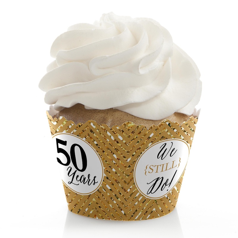 We Still Do - 50th Wedding Anniversary - Wedding Anniversary Decorations - Party Cupcake Wrappers - Set of 12