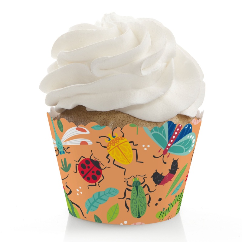 Buggin' Out - Bugs Birthday Party Decorations - Party Cupcake Wrappers - Set of 12
