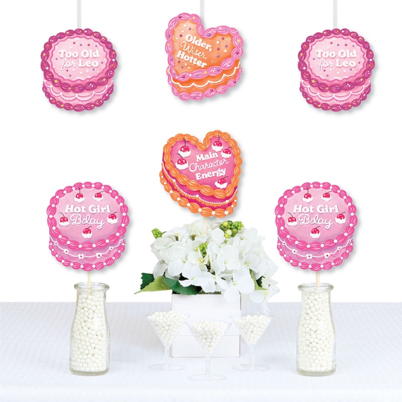 Hot Girl Bday - Decorations DIY Vintage Cake Birthday Party Essentials - Set of 20