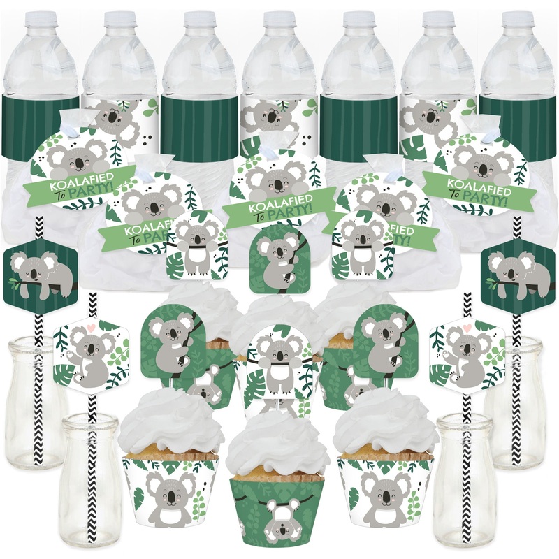 Koala Cutie - Bear Birthday Party and Baby Shower Favors and Cupcake Kit - Fabulous Favor Party Pack - 100 Pieces