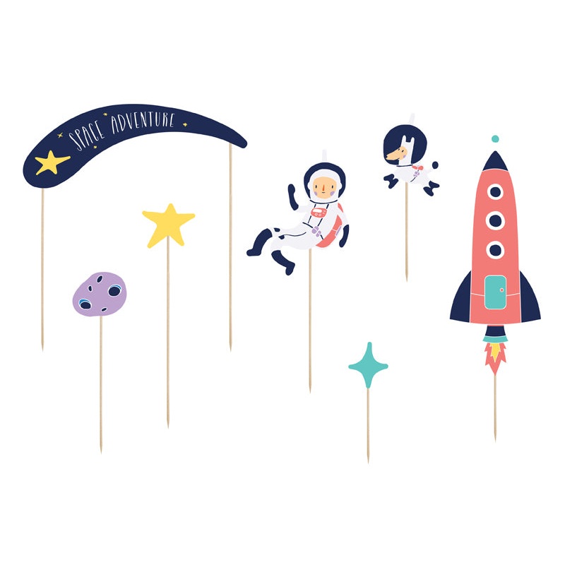 Space Party Cake Toppers