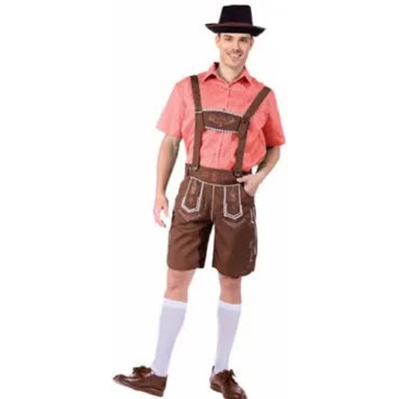 Adult Red checkered Beer Man - Small/Medium