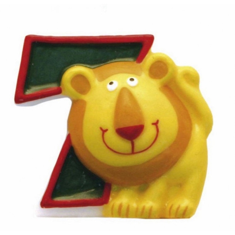 SAFARI LION NUMBER 7 CANDLE