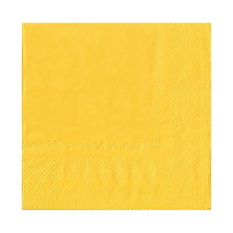 YELLOW LUNCHEON NAPKINS / SERVIETTES (PACK OF 20)