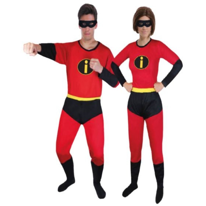 ADULT RED SUPER COSTUME (SIZE MEDIUM)