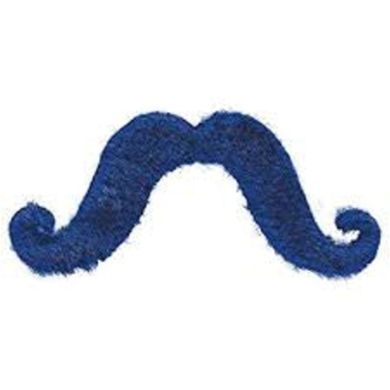BLUE STICK ON MOUSTACHE