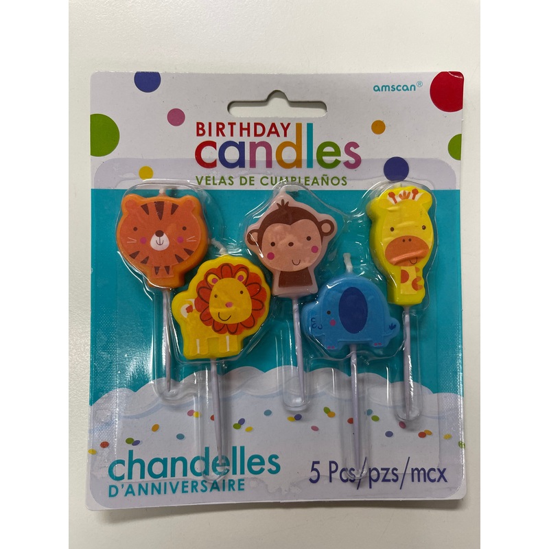 SAFARI TOOTHPICK CANDLES PK5