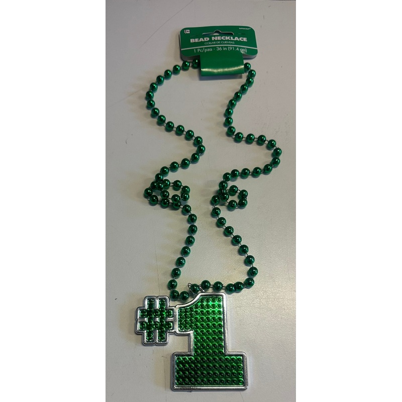 #1 GREEN BEAD NECKLACE