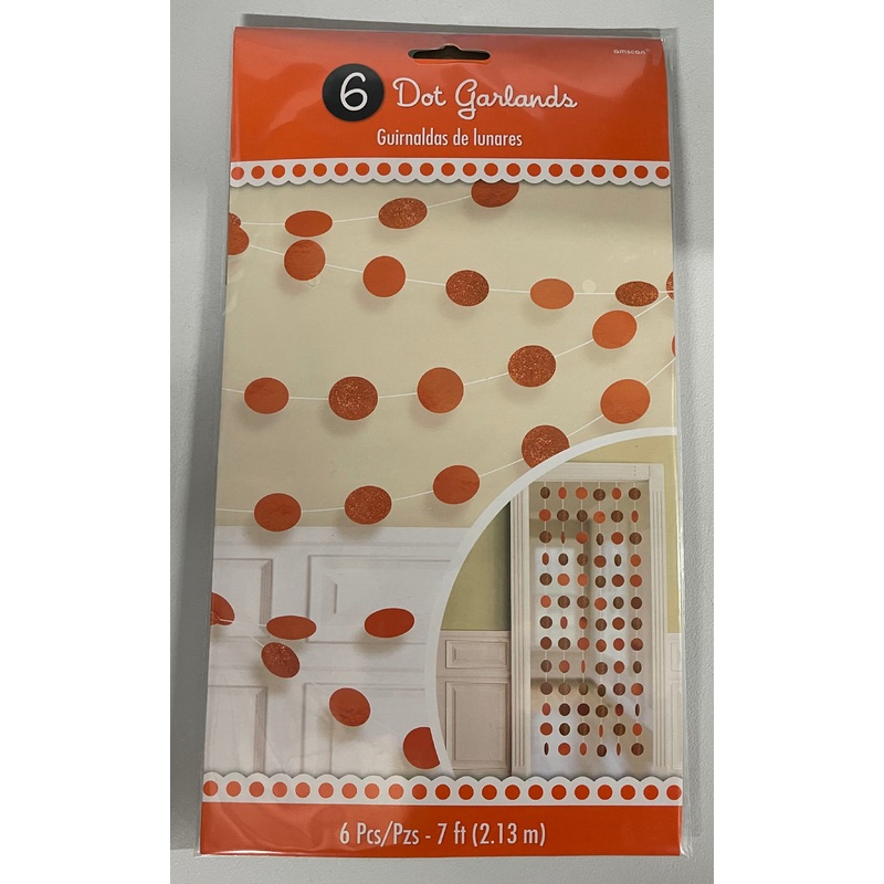 6 DOT GARLAND - ORANGE