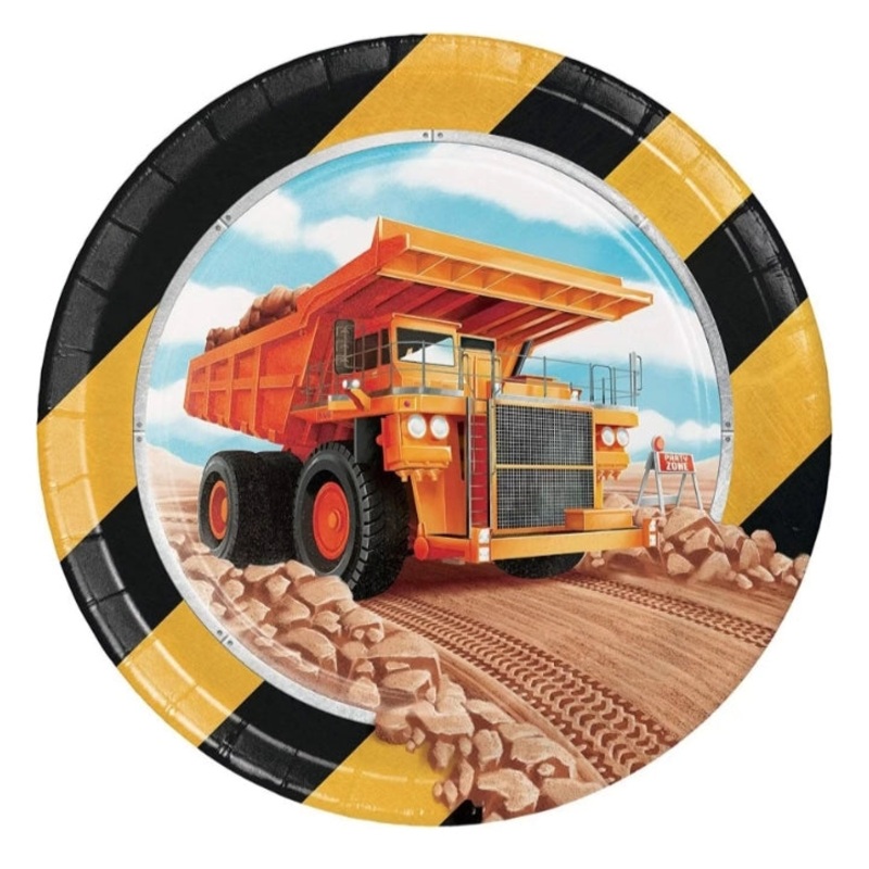 Big Dig Construction Small plates 8inchs