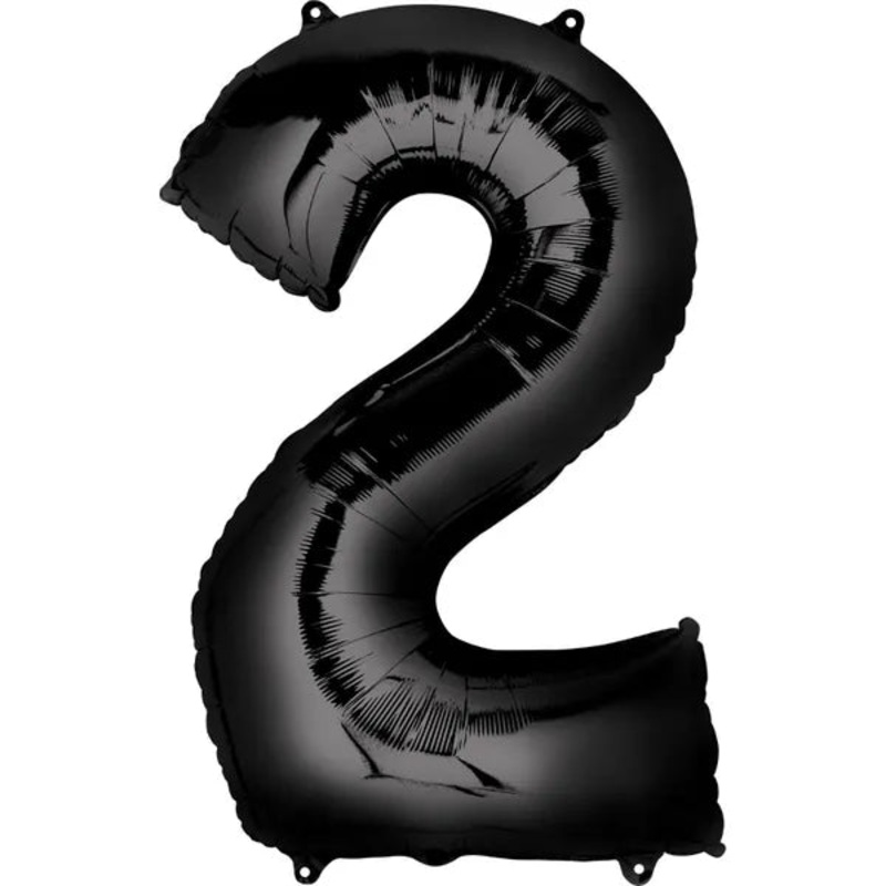 BLACK FOIL 2 BALLOON 86CM