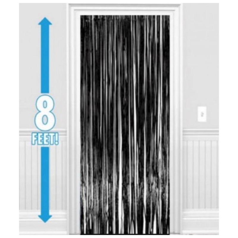 Black Metallic Door Curtain