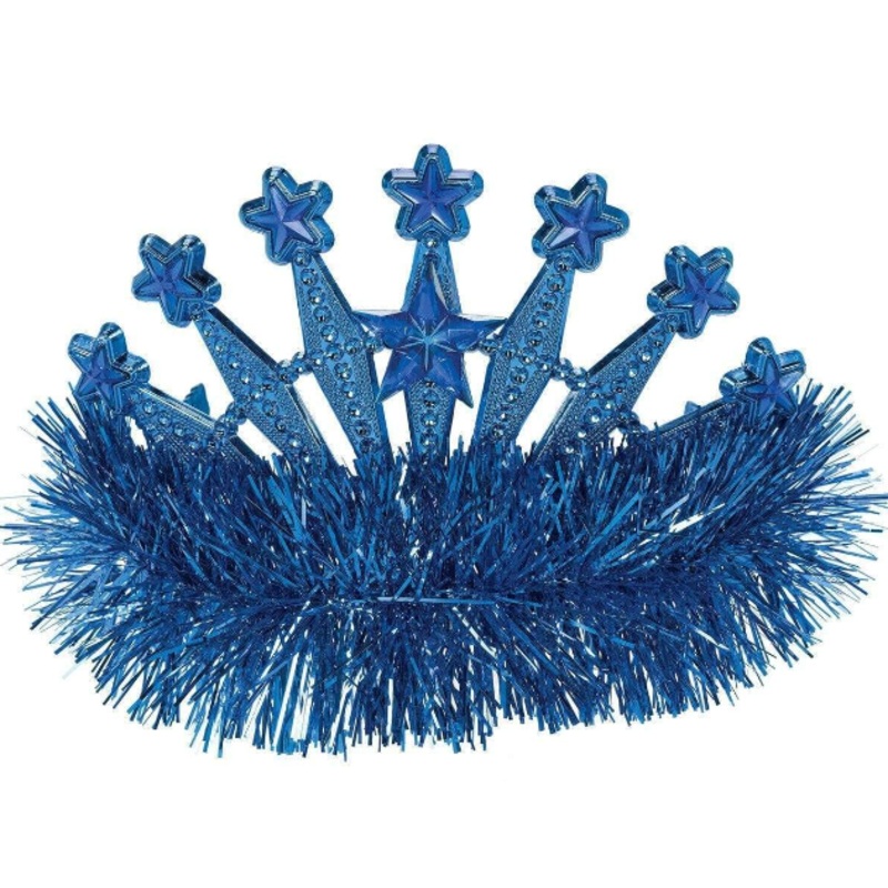 BLUE PLASTIC TIARA