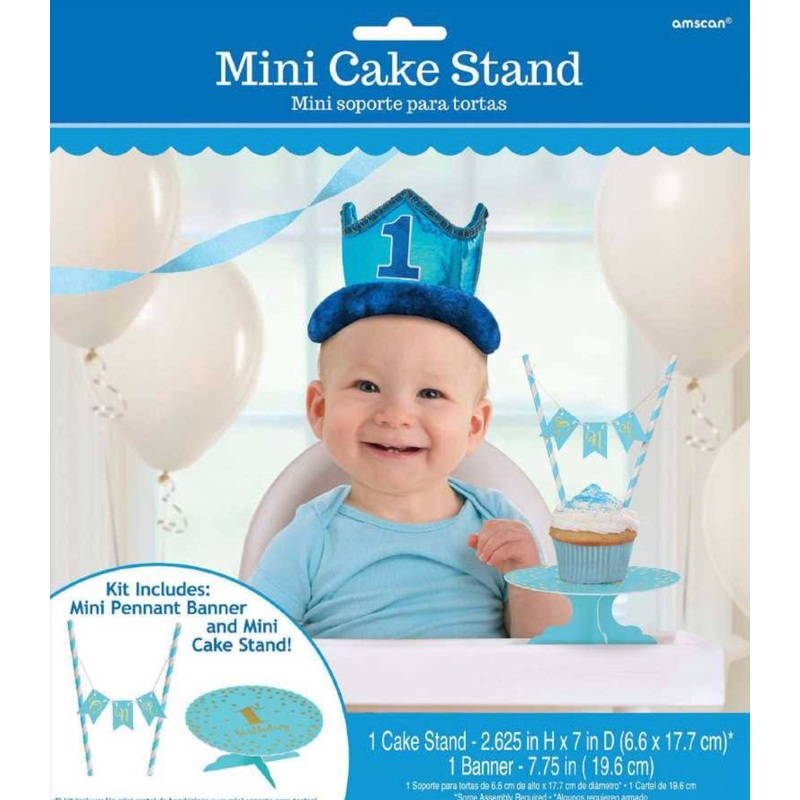 BOYS 1ST BIRTHDAY MINI CAKE STAND