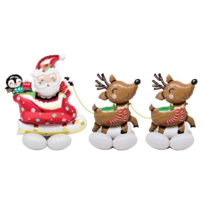 CHRISTMAS SANTA & REINDEERS AIRLOONZ