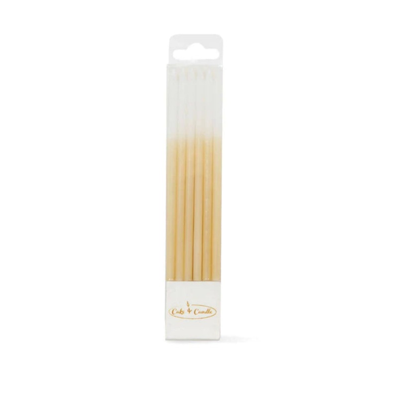 TALL CAKE CANDLES OMBRE GOLD