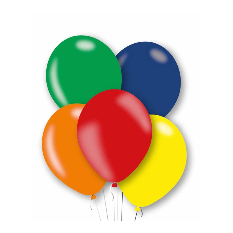Assorted Metallic Latex Balloons 10pk