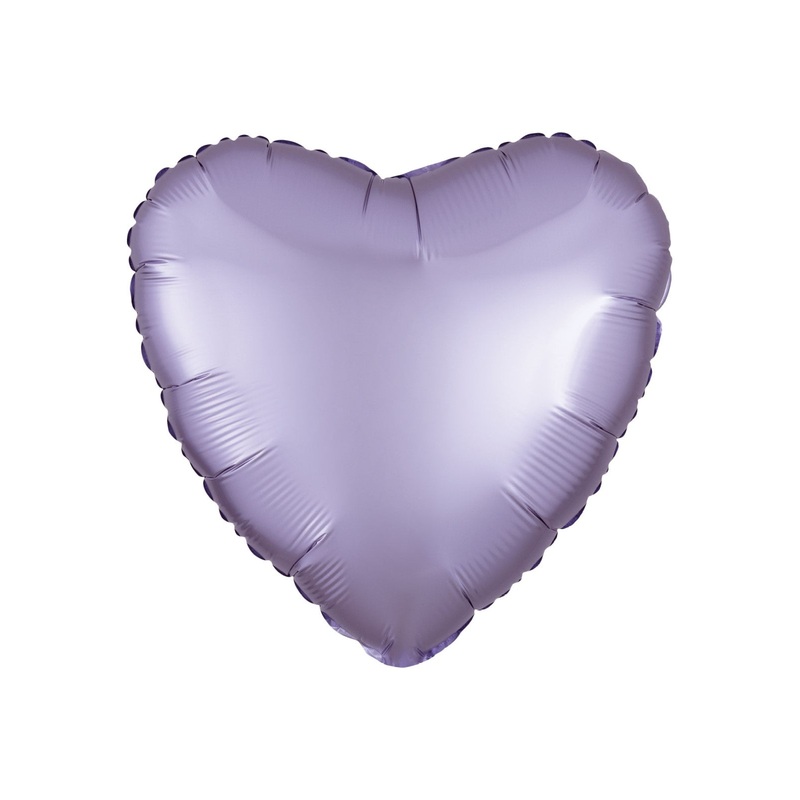 Silk Lustre Pastel Lilac Heart Balloon