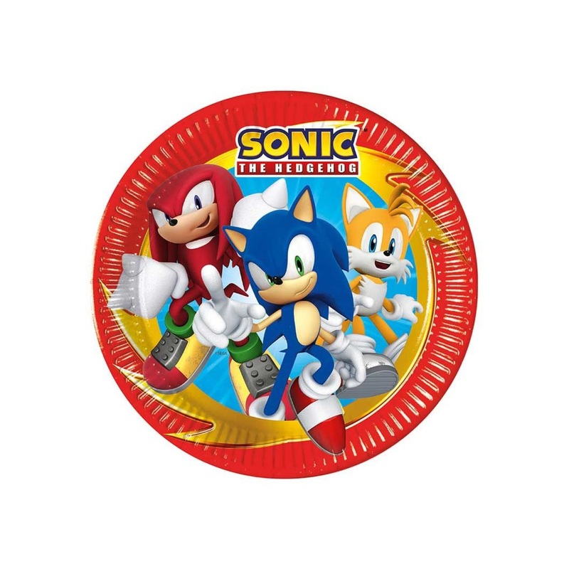 Sonic The Hedgehog Plates 8pk