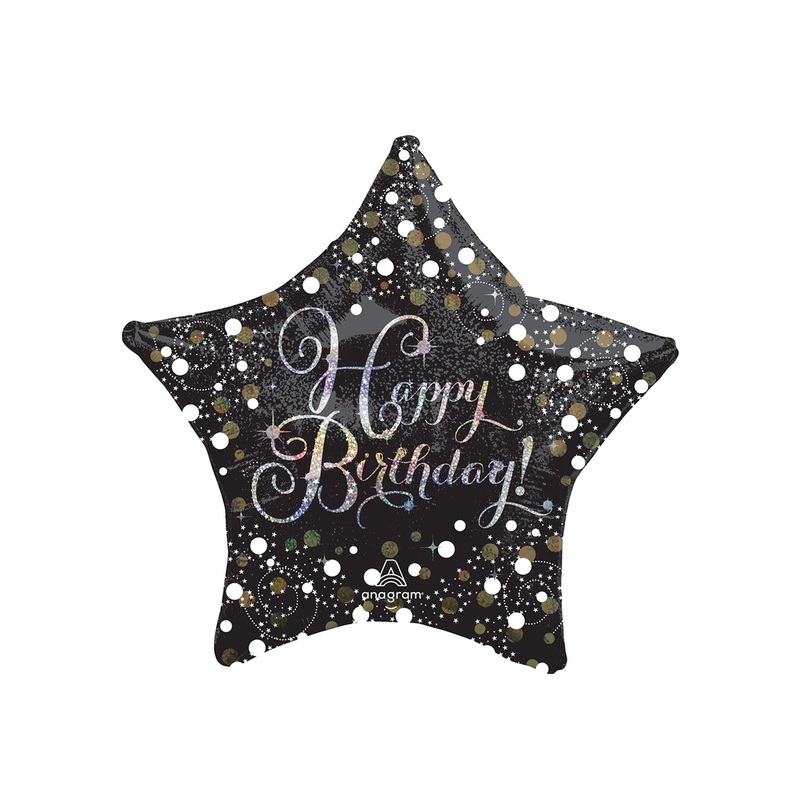 Sparkling Birthday Jumbo Star Large Balloon