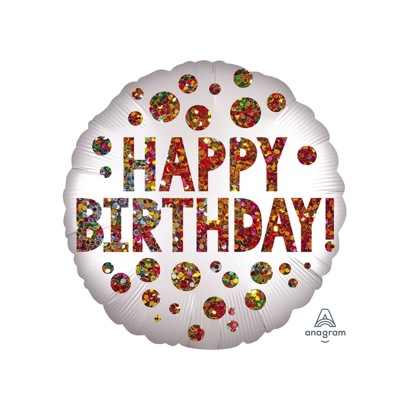 Satin Sequins Birthday Foil Balloon