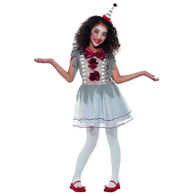 Vintage Clown Girl Costume Child