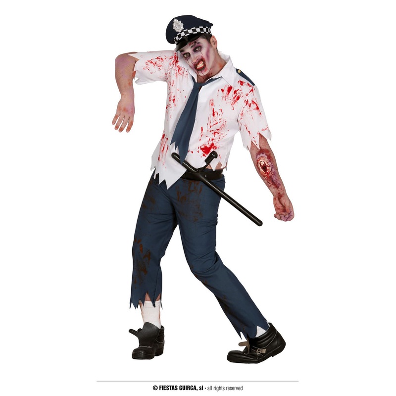 Zombie Police Man Costume