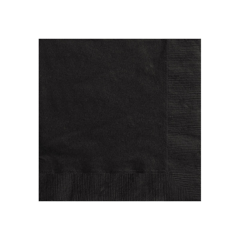 Black Party Paper Napkins 20pk