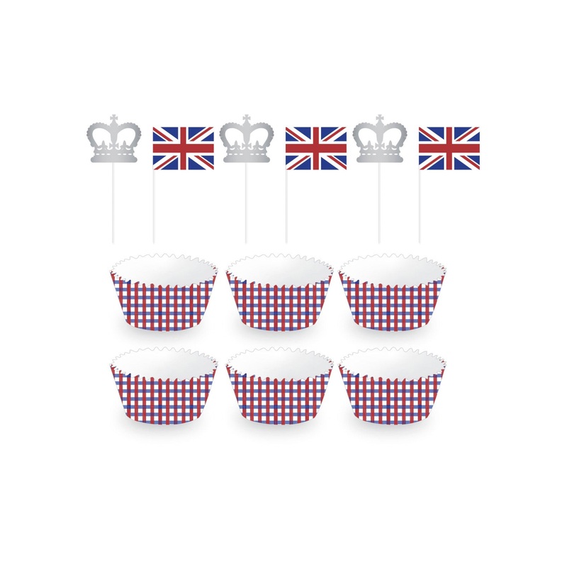 Union Jack Cupcake Cases & Picks