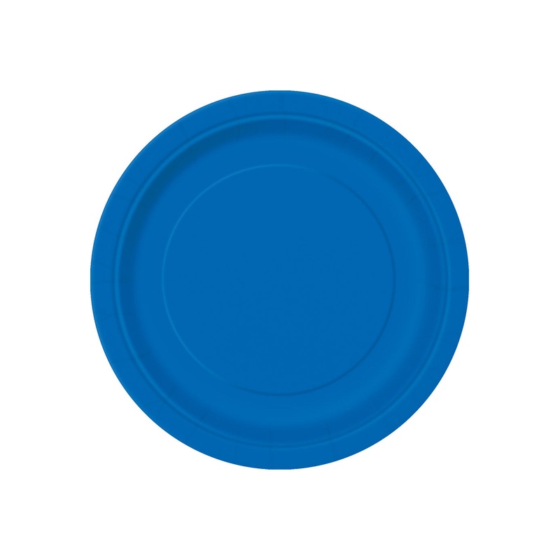 Royal Blue Party Round Paper Plates 16pk