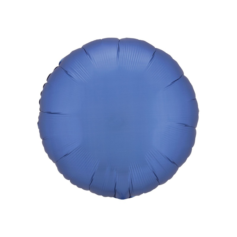 Silk Lustre Azure Blue Round Balloon
