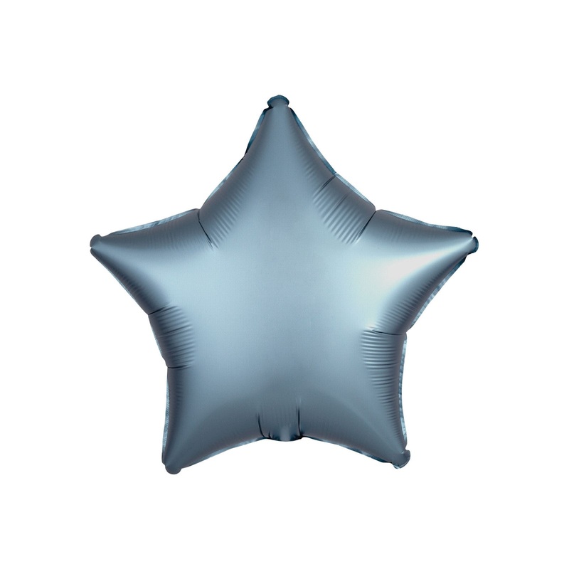 Silk Lustre Steel Blue Star Balloon